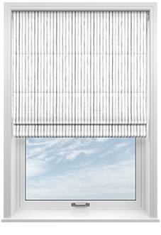 Vintage Stripe, Mixed Grey - Twist&Fit Roman Blind
